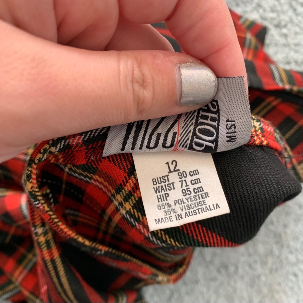 Vintage y2k pink plaid mini skirt - Picture 2 of 5